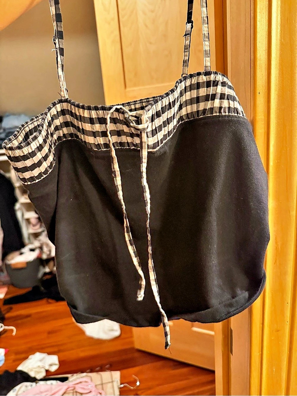Black & White Checkered Romper